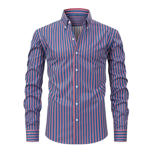 Stylish High-end Striped Mens Shirt